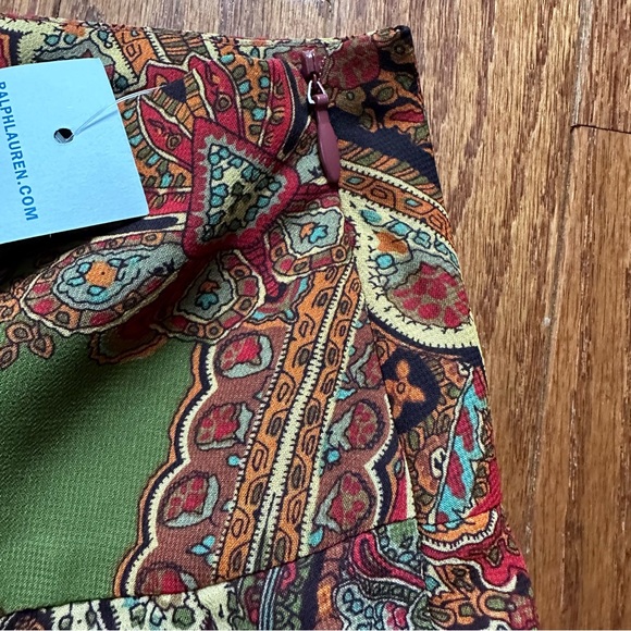 Ralph Lauren women’s plus size 16 tiered layered midi skirt multicolor paisley - Picture 14 of 15